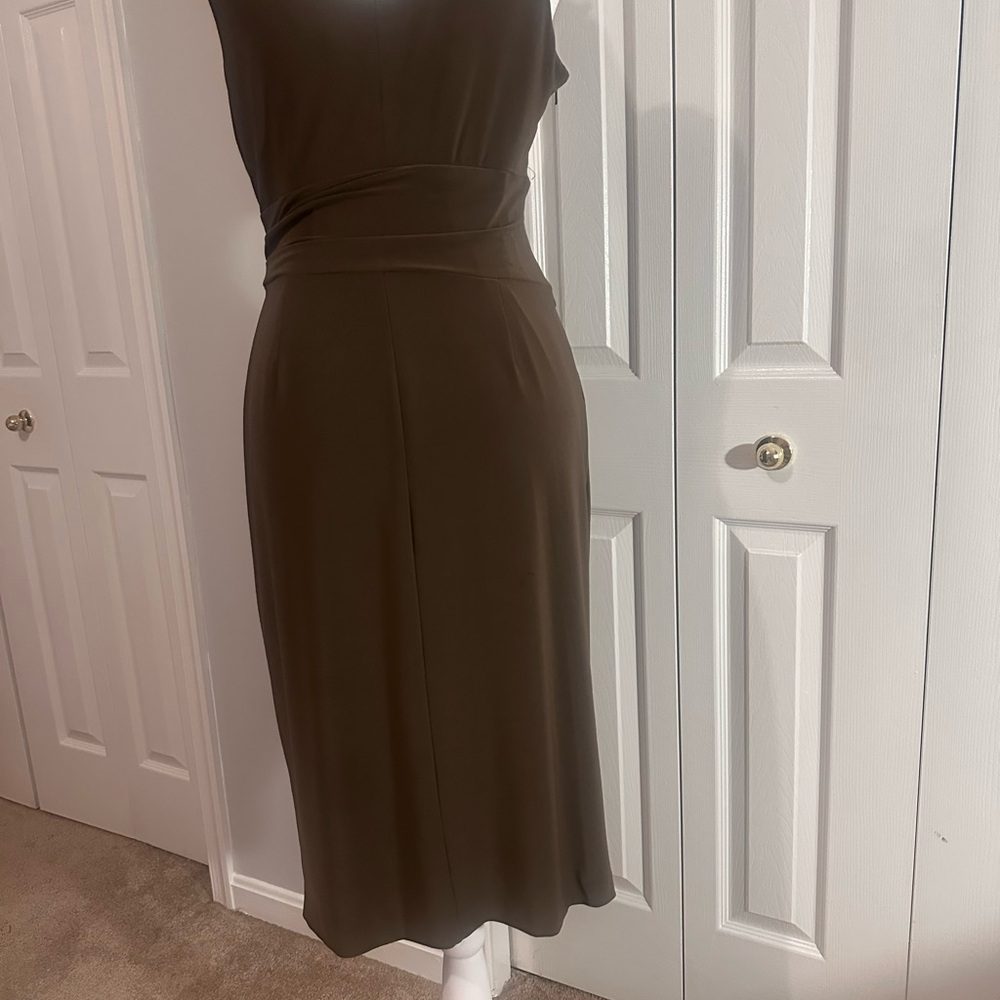 Anne Klein Women’s Size 6 Brown Cocktail Dress With Bronze Rhinestones NWOT - Picture 3 of 11